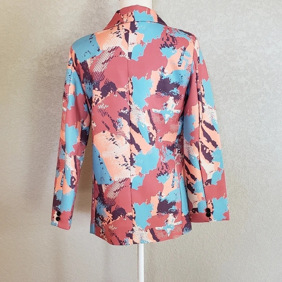 Shein abstract print collar blazer - Picture 6 of 10